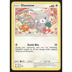 Glameow 108/156 Pokemon Ultra  Prism Colorless Common 2018 HP